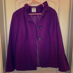 Old Navy Purple Pea Coat